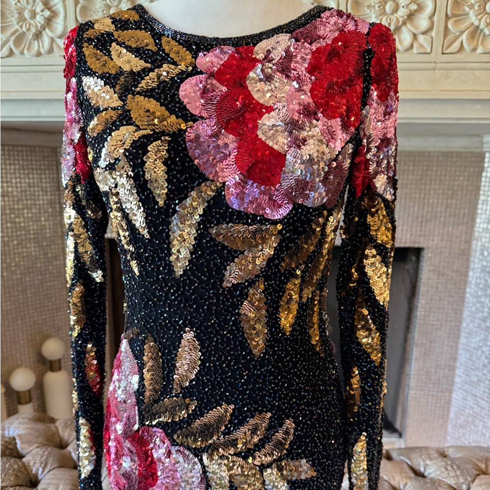 Sequenced floral maxi dress